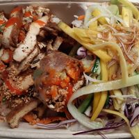 Rice noodles with tofu at Uppsala Banh Mi in Uppsala