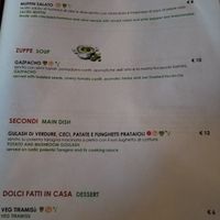 Menu at Avanguardia Trattoria/Hotel in Solferino