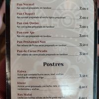 Carta at Curry House in Ourense