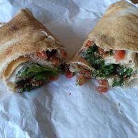 hummus tabouli garden rolled pita at Aladdin's Eatery in West Chester