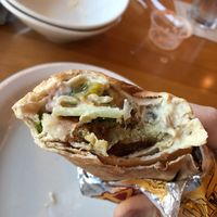 Baba Falafel Rolled Pita at Aladdin's Eatery in West Chester