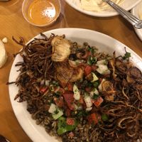 Mujadara plate at Aladdin's Eatery in West Chester