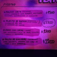 Menu2 at Tres Monos in Buenos Aires