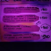 Menu3 at Tres Monos in Buenos Aires