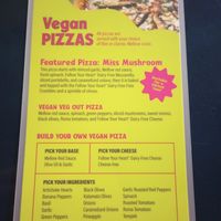 Vegan menu as of Feb 2024 (2 of 2) at Mellow Mushroom in West Chester
