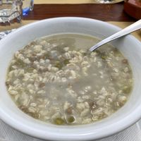 Vegetable soup, simple and warming  at Stolemberg in Gressoney La Trinite