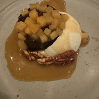 Pudding, apple, coconut iced cream  at The Second Story at Little Saint in Healdsburg