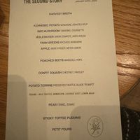 Menu Jan 2024  at The Second Story at Little Saint in Healdsburg