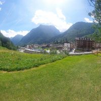 View from the terras at Zam Tachji in Alagna Valsesia