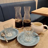 Filter coffee with oat milk at Dukes Coffee Company in Cork