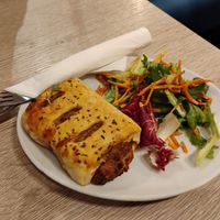 Vegan sausage roll (not the best) at Dukes Coffee Company in Cork