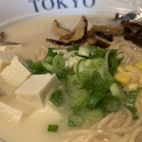Quartz Vegan- special vegan creamy sauce (very bland), shiitake mushrooms, corn, tofu   at Rakkan Ramen in Dallas