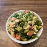 Vegan tofu bowl, I recommend it!!!  at Rakkan Ramen in Dallas