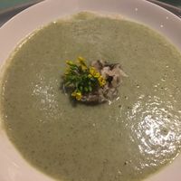 mushroom and coriander mousse at L'Elephant Vert in Luang Prabang