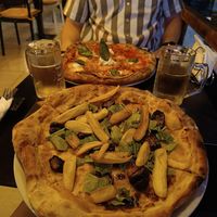 pizza with pumpkin cream at Italian Mattarello Pizza in Sarande