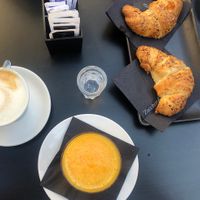 Cornetto and Soy Milk Cappuccino   at Glamour in Biella