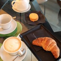 Glamour has delicious vegan croissant,cookie and cappuccino at Glamour in Biella