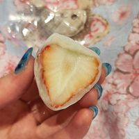 Strawberry mochi at Ben Zai Ten in Nara