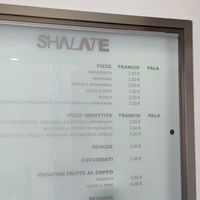Menu at Shalari in Scicli