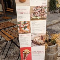 Menu at Shalari in Scicli