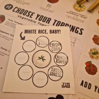 Fun ordering system with stamps at This is Bali in Ubud