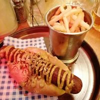 Veganwurst dog at Alberts Schenke in Liverpool