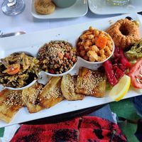 Mezze vegan at La Mouette in Liege