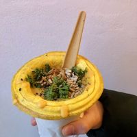 Edible cup and edible spoon!!!!   at Soup Culture in Banska Bystrica