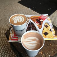 Soya mocha, oat hot choc at Pavement Coffeehouse - Newbury in Boston