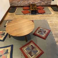 Love the seating at Roji Tea Lounge in Syracuse