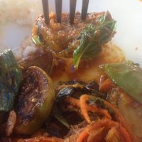 basil and vegetable with mock meat at Nong J - ร้านน้องเจ in Phuket