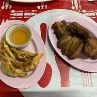 Fried chicken and dumplings  at Nong J - ร้านน้องเจ in Phuket