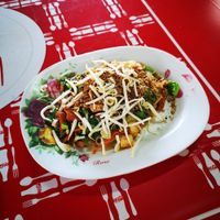 Pad thai with tofu and vegetables at Nong J - ร้านน้องเจ in Phuket