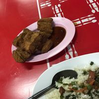 Deep fried chikn breast. Add soya sauce and your tastebuds will sing! at Nong J - ร้านน้องเจ in Phuket