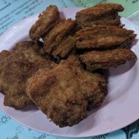 Fried chicken*, as a person who went vegan only a little while this SHOCKED me on how close this taste to pork (not chicken) with it's texture crisp and flavor. If you have a non v at Nong J - ร้านน้องเจ in Phuket