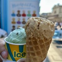 Vegan mint chocolate chip and salted caramell  at Sunny & Sunshine in Bath