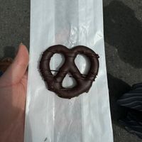 dark chocolate covered pretzel   at Beach Sweets in San Diego