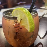 Dr Pepper mule  at Black Woods Bar & Grill in Two Harbors