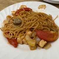Fried Spaghetti - Vegan at Maturot in Bangkok
