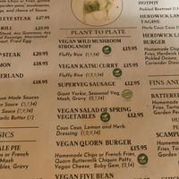 Plant to plate menu   at Bridge Hotel  in Cockermouth