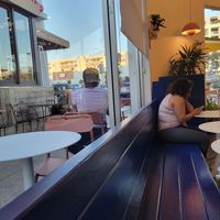 Inside and outside at Hey Sunshine Kitchen in Culver City