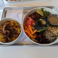 Avocado bowl and mac and cheese at Hey Sunshine Kitchen in Culver City