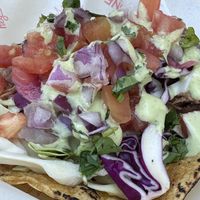 “Carnitas” tacos with jackfruit  at Hey Sunshine Kitchen in Culver City