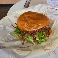 Crispy chicken (I smashed it by picking it up) at Hey Sunshine Kitchen in Culver City