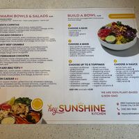 Menu at Hey Sunshine Kitchen in Culver City