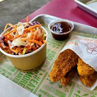 Nashville Fire Tenderclucks with Coleslaw at Next Level Clucker - East Bay in Concord