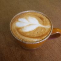 Coconut latte at Brad & Dills in Hertford