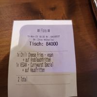 Receipt at Frittenwerk - Alexa Mall in Berlin