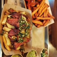 Planted Steak fritten und vegane currywurst at Frittenwerk - Alexa Mall in Berlin