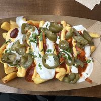 Vegan chilli cheese fries.  at Frittenwerk - Frankfurt Hbf in Frankfurt